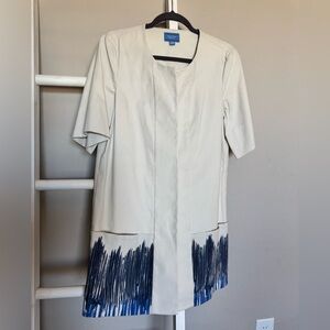 Simply Vera Vera Wang Cream and Blue Jacket